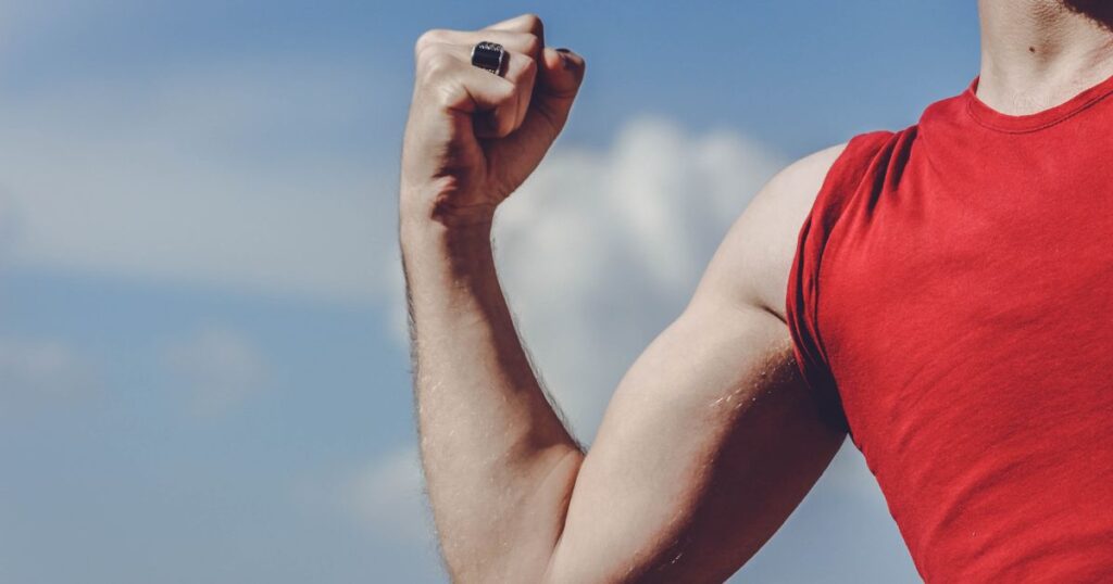 arm muscles representing good physical health