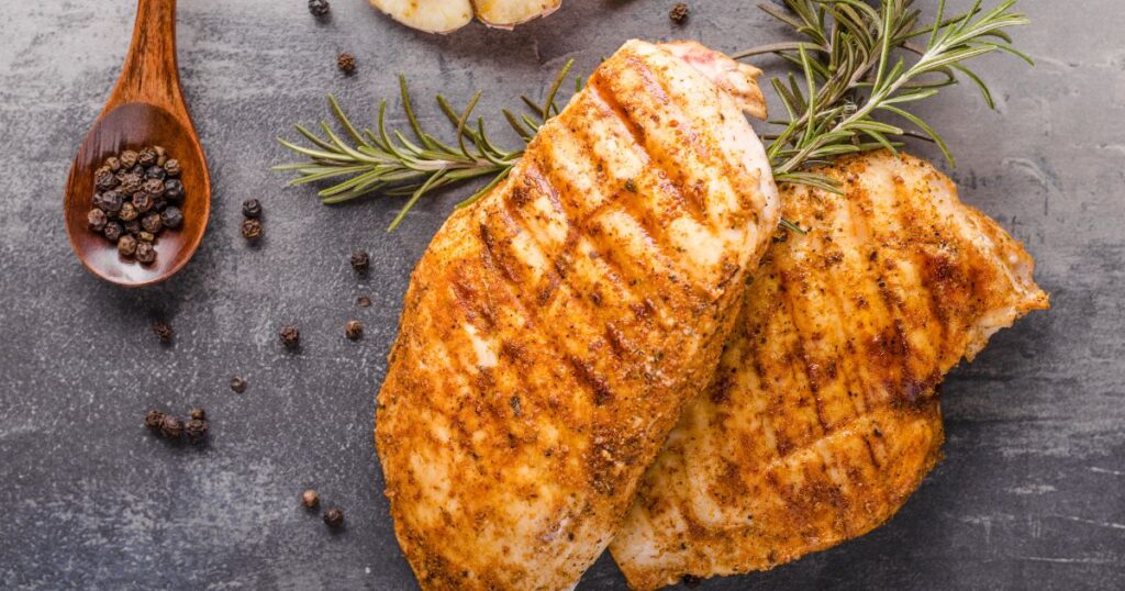 grilled chicken breast piece