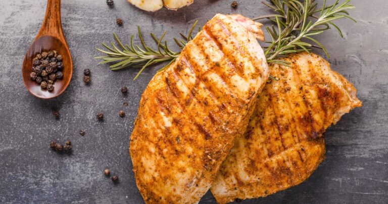 grilled chicken breast piece